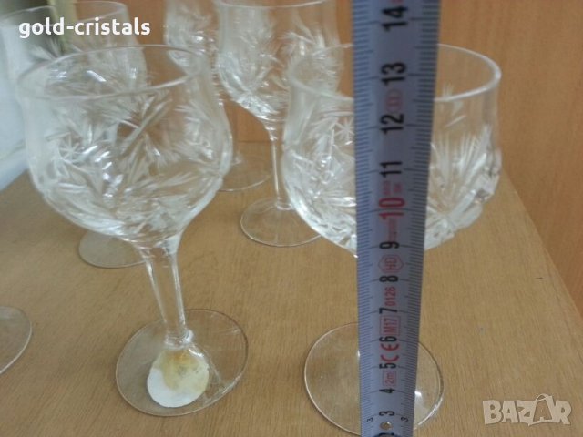 кристални чаши, снимка 6 - Антикварни и старинни предмети - 25480207