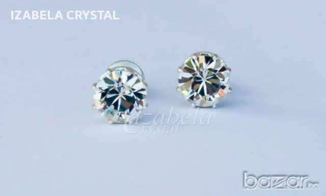 Обеци Сваровски с винтчета 6мм. Swarovski, снимка 3 - Обеци - 11340970