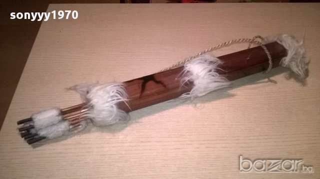 Стрели комплект с кобур от бамбук-58см-внос швеицария, снимка 8 - Антикварни и старинни предмети - 17103527