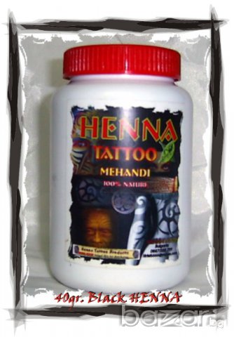 Черна хена/кана за таттоо, снимка 6 - Професионален грим - 11046867