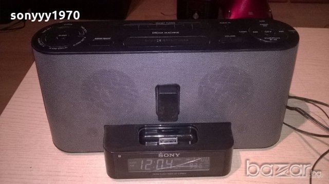 sony iphone/tuner/clock/aux/ampli+adaptor-внос англия, снимка 7 - Ресийвъри, усилватели, смесителни пултове - 19582368