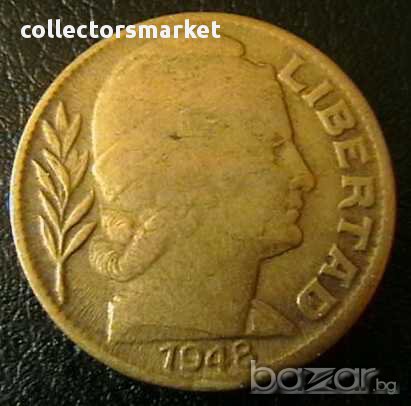 20 центаво 1948, Аржентина, снимка 2 - Нумизматика и бонистика - 15763415