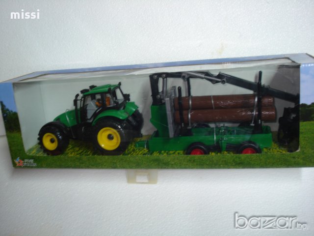 трактор с ремарке, снимка 2 - Коли, камиони, мотори, писти - 12861825