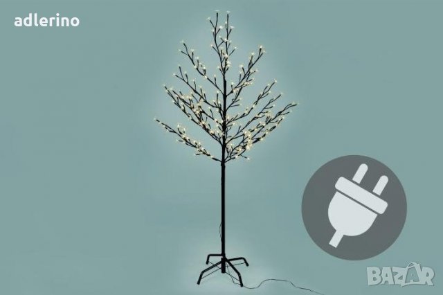 200 ЛЕД диода, 150 см, декоративно Коледно дърво със лед светлини, светодиодно дърво, светещо дърво,, снимка 1