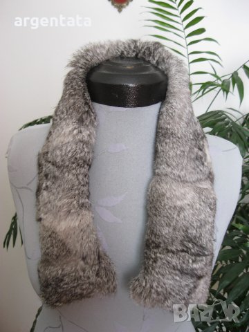 Естествен косъм  - ЗАЙЧЕ, цвят сиво -3, снимка 1