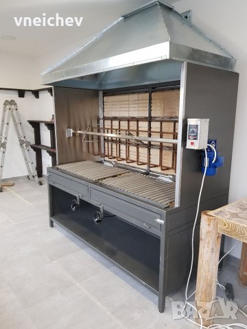 Професионална скара на дарва и въглища-чеверме, снимка 5 - Обзавеждане на кухня - 26083713