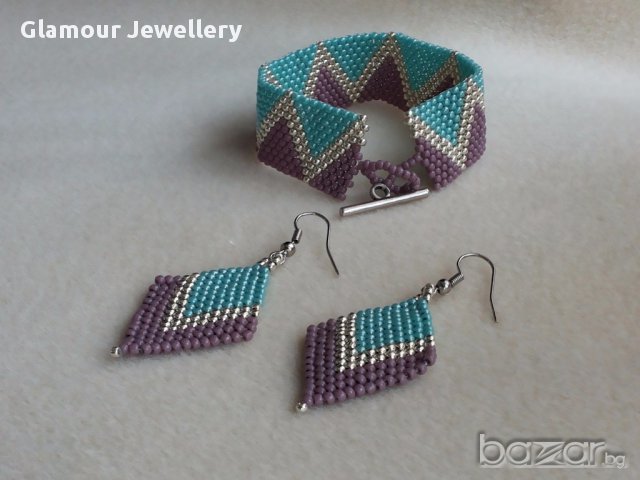 Комплект гривна и обеци , снимка 2 - Бижутерийни комплекти - 12427091