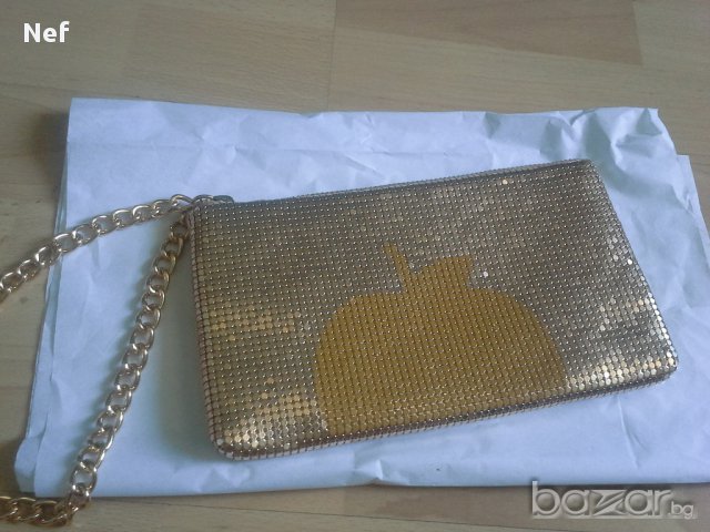 Чанта DKNY Donna Karan Sparkling Apple Clutch Evening Bag, оригинал, снимка 10 - Чанти - 11704277