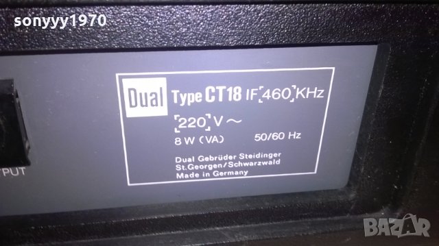 dual type ct18if-tuner-made in germany-внос швеицария, снимка 15 - Ресийвъри, усилватели, смесителни пултове - 24418091