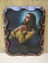 Пано дървено с апликация на Христос, снимка 1 - Други ценни предмети - 15035250