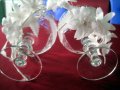 Обредни чаши за сватба, кристални ритуални бокали за младоженци, снимка 4