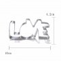 свети валентин надпис LOVE резец за направа на сладки украса форма фондан, снимка 2
