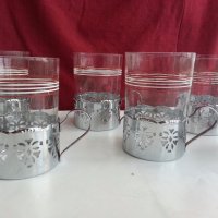  стакани подстакани алпака, снимка 3 - Антикварни и старинни предмети - 20469315