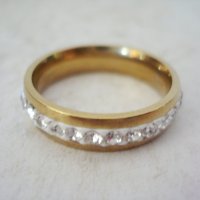 Красив пръстен с камъни, тип халка, снимка 2 - Антикварни и старинни предмети - 25561618