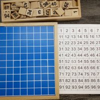 Дървена Монтесори математика от 1 до 100 всички дървени играчки, снимка 3 - Образователни игри - 24999519