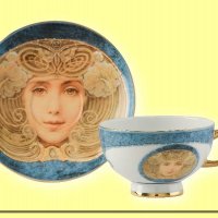 Чаши за кафе и чай-оригинален костен порцелан със злато, снимка 2 - Чаши - 18705283