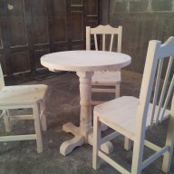 Кръгла маса и столове, снимка 5 - Маси - 17005023