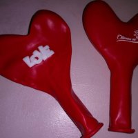 Балон червено сърце с надпис love  и  Обичам те Свети Валентин, снимка 1 - Други - 20646548