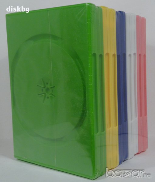 Кутия за DVD 10 броя (DVD Box) единична 14мм цветна, снимка 1
