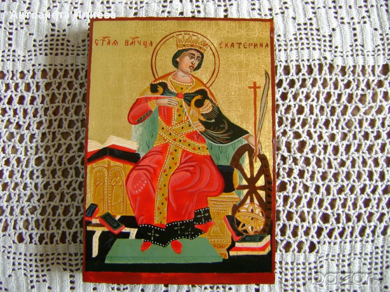 Икона Св. Екатерина, снимка 1