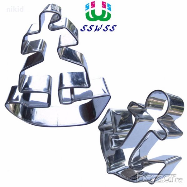 Котва остри върхове метален резец за декорация украса бисквитки сладки с тесто фондан, снимка 1