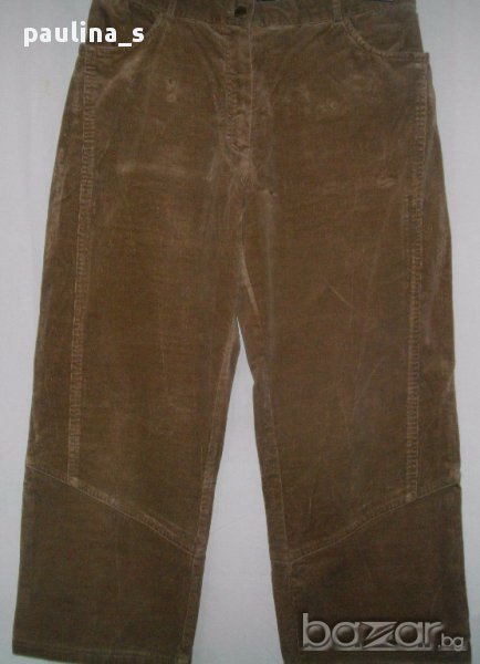 Дизайнерски джинси 7/8 с широки крачоли ”Peter Jensen” / голям размер , снимка 1