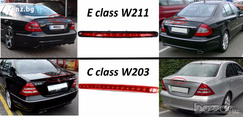 Трети LED стоп за Mercedes C-class W203 E-class W211 treti led stop, снимка 1