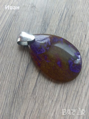 Висулка от ахат, снимка 4 - Колиета, медальони, синджири - 18905641