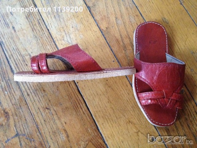 Нови летни сандали чехли 23 номер естествена кожа ръчна изработка за момче, снимка 11 - Детски сандали и чехли - 20866585