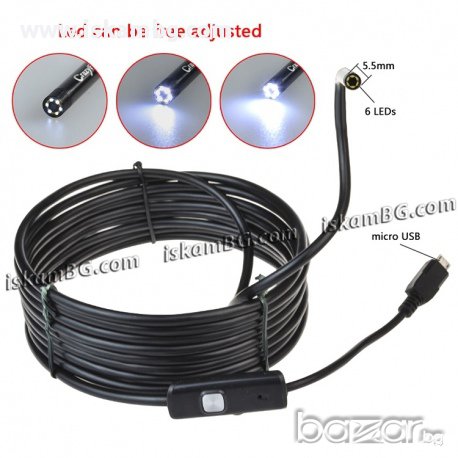 Ендоскоп за андроид телефони - КОД 1244, снимка 7 - Други спортове - 13719871