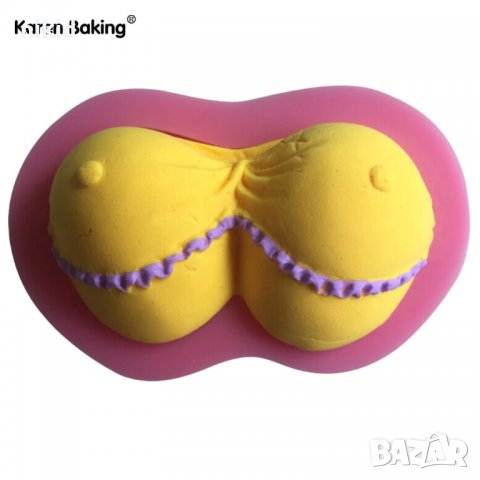 Бюст гърди силиконов молд форма декорация торта фондан шоколад ергенско парти