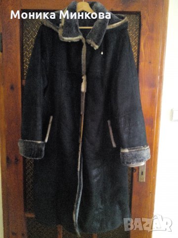 Дамски дълъг кожух естествена кожа