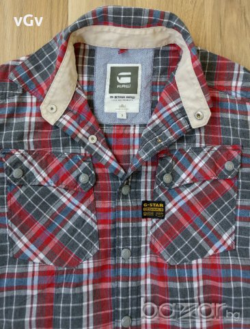 Мъжка риза G Star 5620 Ski Crayon Shirt - S(поръчана), снимка 5 - Ризи - 18281654