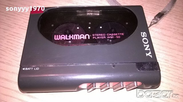 SONY WM-50 PLAYER-WALKMAN-Ретро колекция-внос швеицария, снимка 1 - MP3 и MP4 плеъри - 17938141