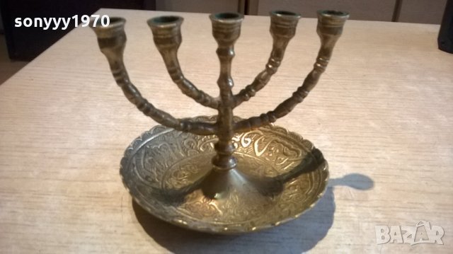 евреиски свещник-11х10см-внос швеция, снимка 10 - Колекции - 24235230