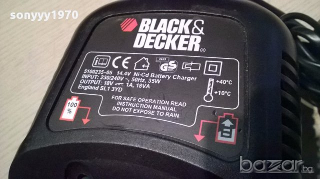 Blаck&decker-здраво зарядно 18в/1амп-внос англия, снимка 7 - Други инструменти - 15290005