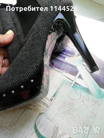 Боти на висок ток и платформа 37 номер Killah by Miss Sixty , снимка 3 - Дамски боти - 22326444