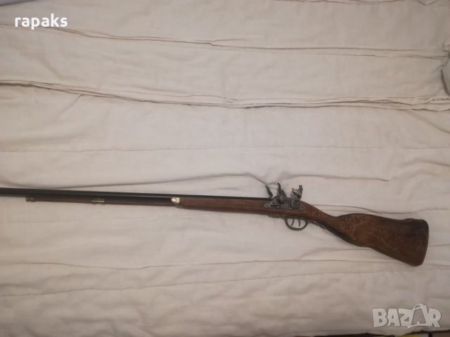 Ловна стара пушка двуцевка с външни удърници и декорации - реплика!, снимка 2 - Бойно оръжие - 21658598