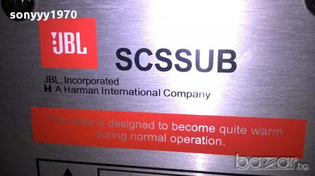 Jbl scssub-active subwoofer 200watts-46/36/26см-внос швеицария, снимка 7 - Ресийвъри, усилватели, смесителни пултове - 14240121