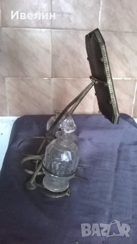  стар комплект за подправки с огледало, снимка 2 - Антикварни и старинни предмети - 23507601