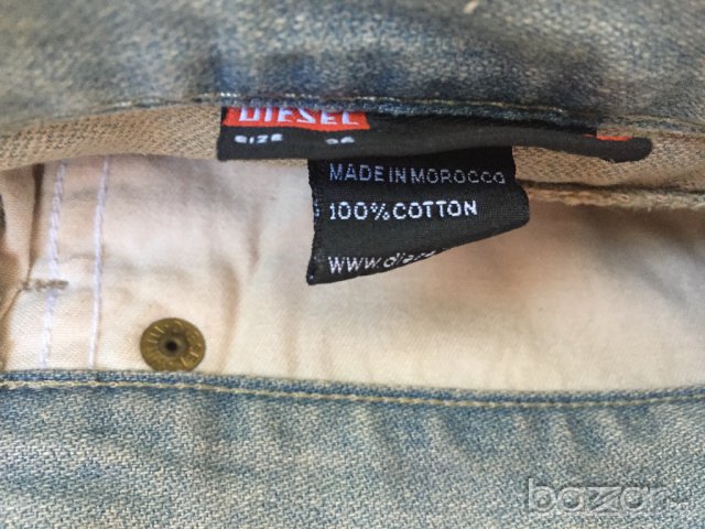 Дамска дънкова пола DIESEL оригинал, size 26/S, с голяма цепка отстрани, като нова, снимка 7 - Поли - 17756637