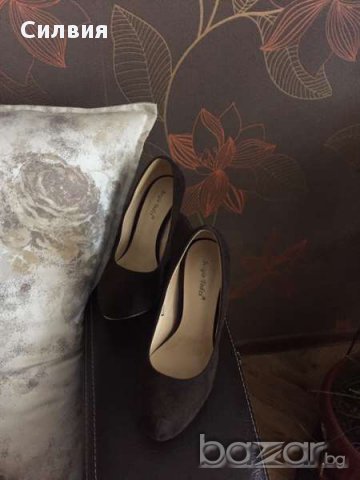 Кафяви велурени обувки, снимка 8 - Дамски обувки на ток - 17729200
