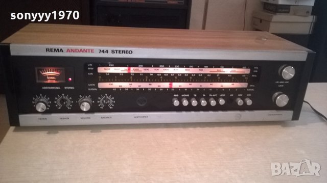 rema andante 744-stereo receiver-ретро-внос швеицария, снимка 6 - Ресийвъри, усилватели, смесителни пултове - 22768918