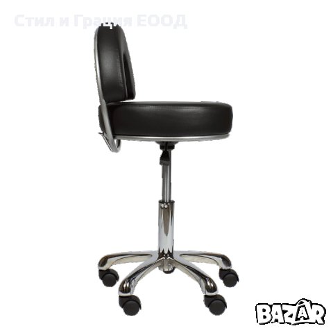 Козметичен/фризьорски стол - табуретка с облегалка Zen alto 49/62 см, снимка 4 - Друго оборудване - 24314742