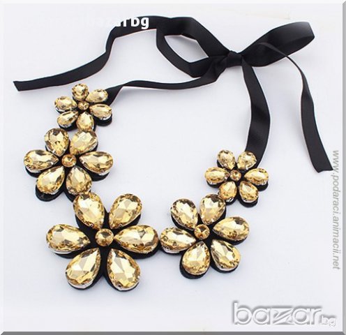 КОЛИЕ С ВАРИАНТИ - ЕДРИ КРИСТАЛНИ ЦВЕТЯ