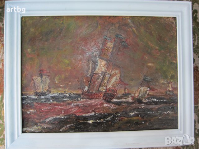 Автентична картина "Морска битка"