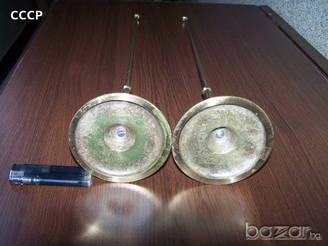 Стари месингови настолни пилони за знаме, снимка 6 - Други ценни предмети - 18586311