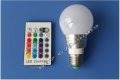LED Цветна RGB Крушка с дистанционно, ЛЕД лампа E27 с смяна на цветове , снимка 3