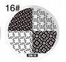 кръгла плочка / щампа шаблон за печат на нокти om-16