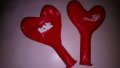 Балон червено сърце с надпис love  и  Обичам те Свети Валентин